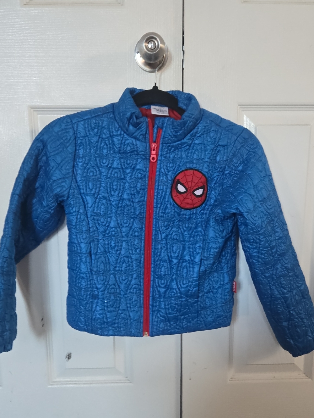 Disney SPIDERMAN Blue and Red Quilted kids jacket